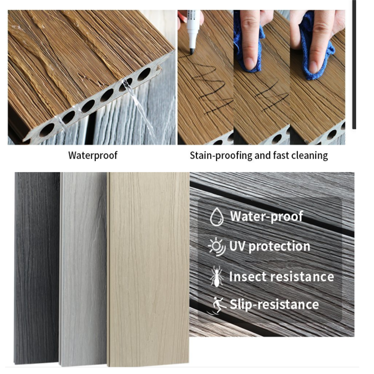 Co-extrusion wood plastic decking in China